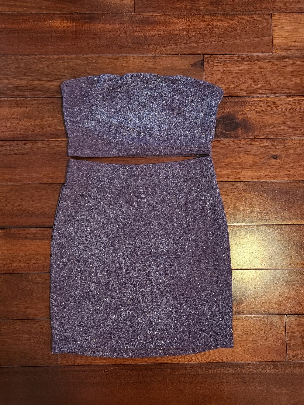Sparkle Skirt/Top Set in Lilac Purple